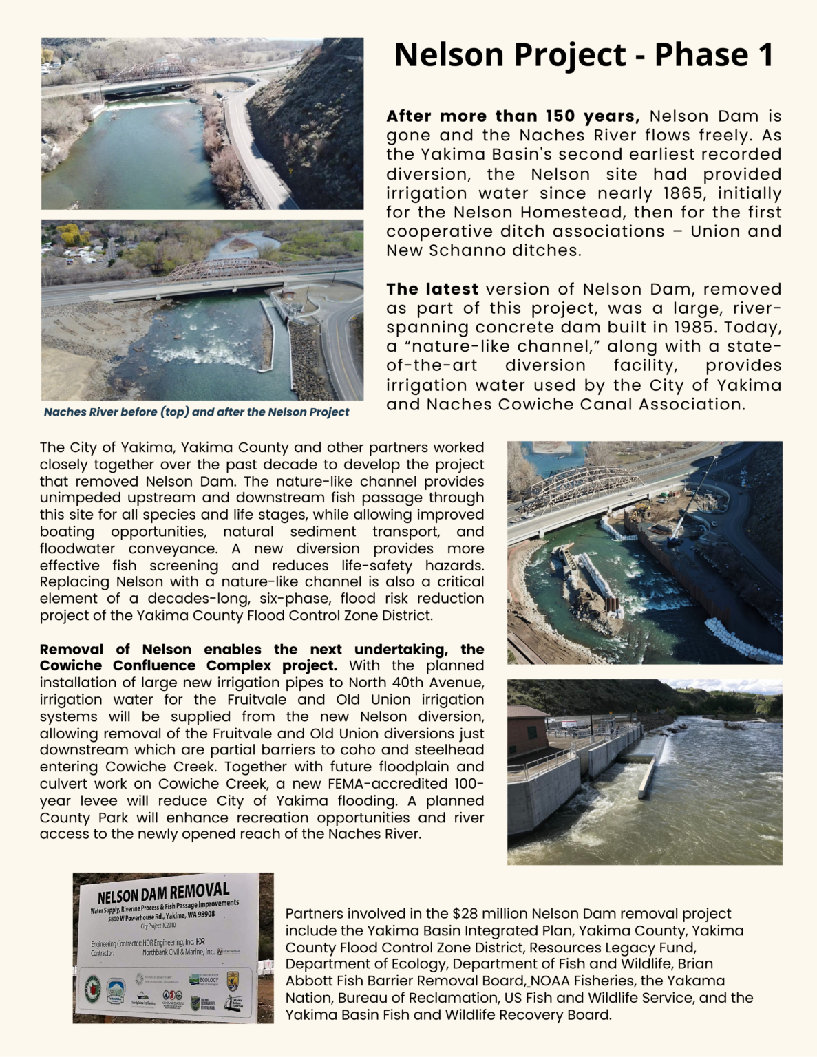 City of Yakima Celebrates Nelson Dam Removal News City of Yakima