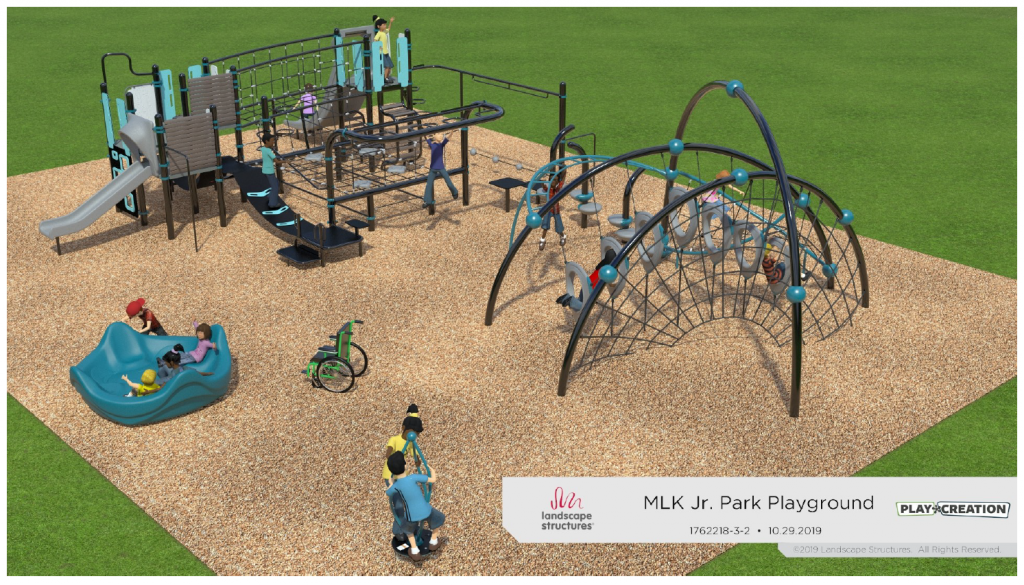 Artist rendering of new playground at Martin Luther King Jr. Park