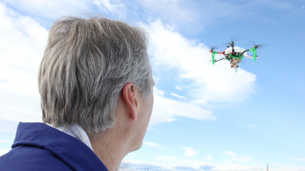 Licensed UAV Pilot Gary Berg flies his homemade hexacopter outside of the City of Yakima’s No Fly Zone, a 5 mile radius around the Yakima Airport.