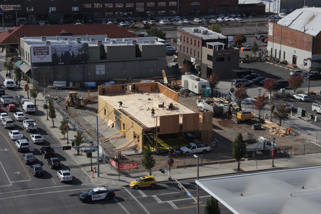 Construction of a new McDonald's takes shape at the intersection of 1st Street & Yakima Avenue. 