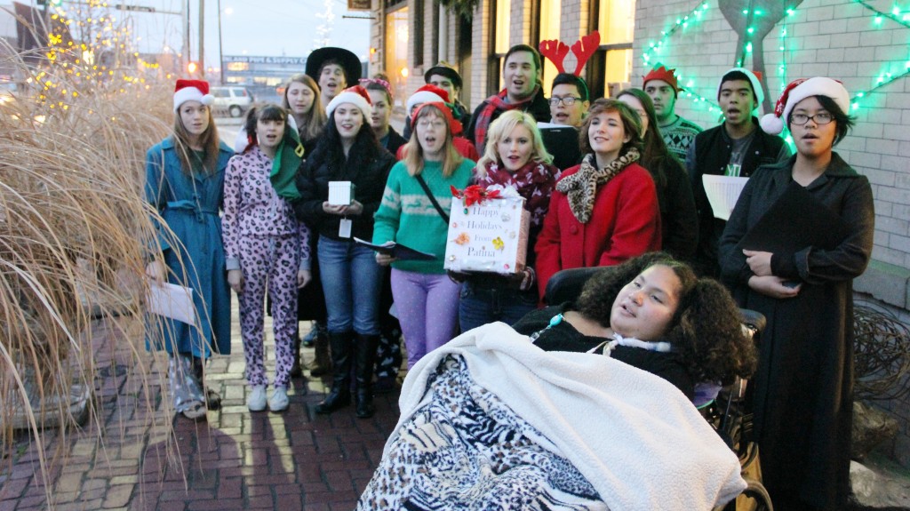 The Eisenhower Christmas Choir sings in Downtown Yakima businesses to bring some Christmas cheer.