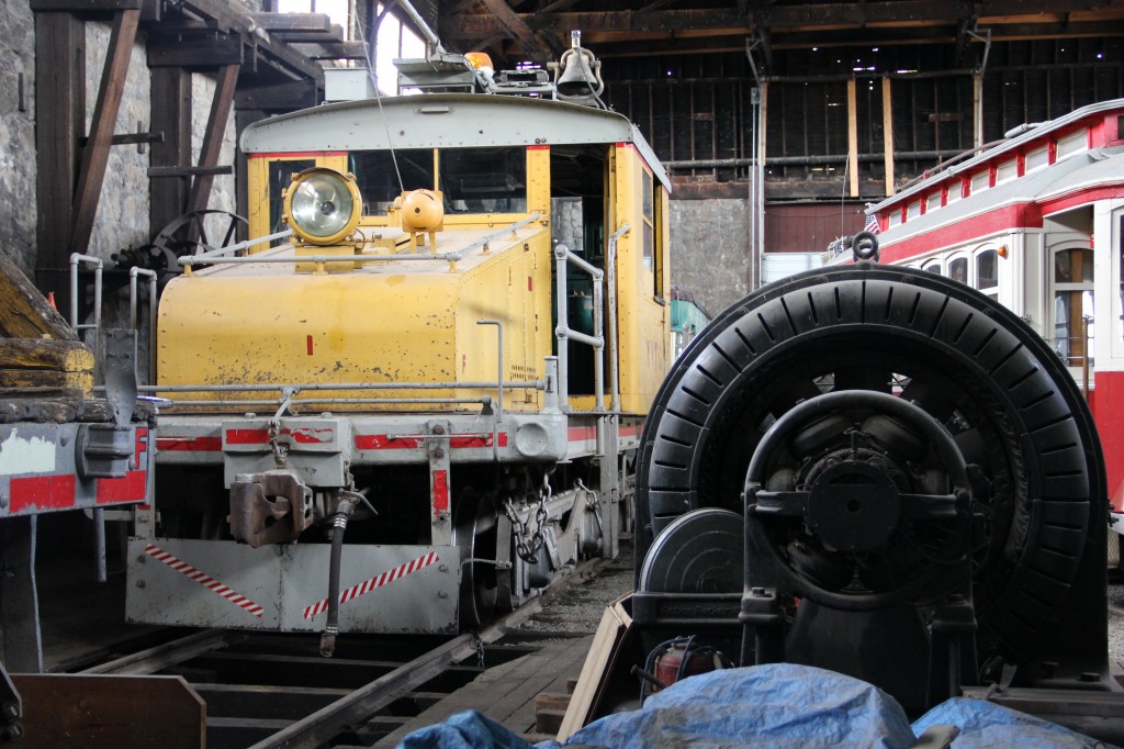 The old 248 electric locomotive sits in the car barn at the Electric Railway Museum with the huge generator that used to power it as the Yakima Trolleys gear up for another summer run on Yakima’s historic electric railway.