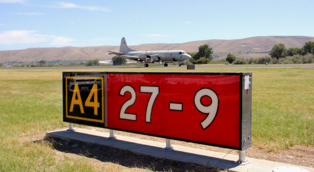 New airfield guidance signs are part of the $11 million in upgrades and updates happening at the YKM.