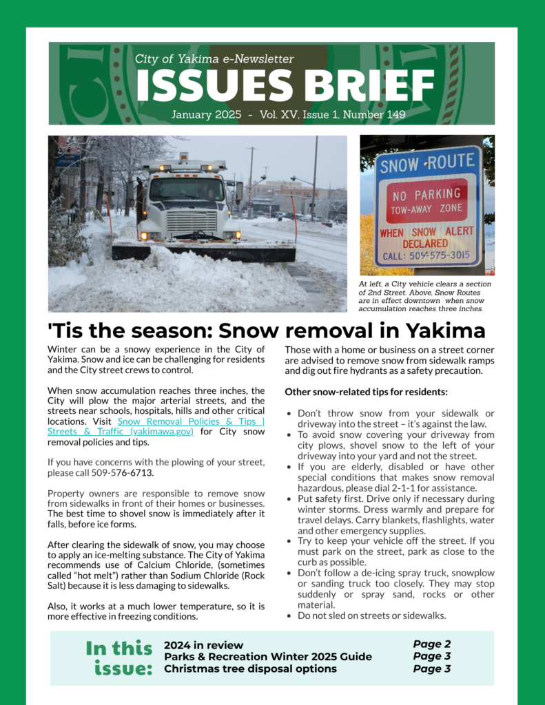 Jan. 2025 Issues Brief Points of Interest