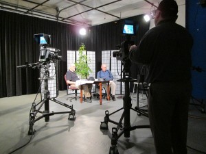 Community producers prepare to record a local television production at the YCTV facilities.